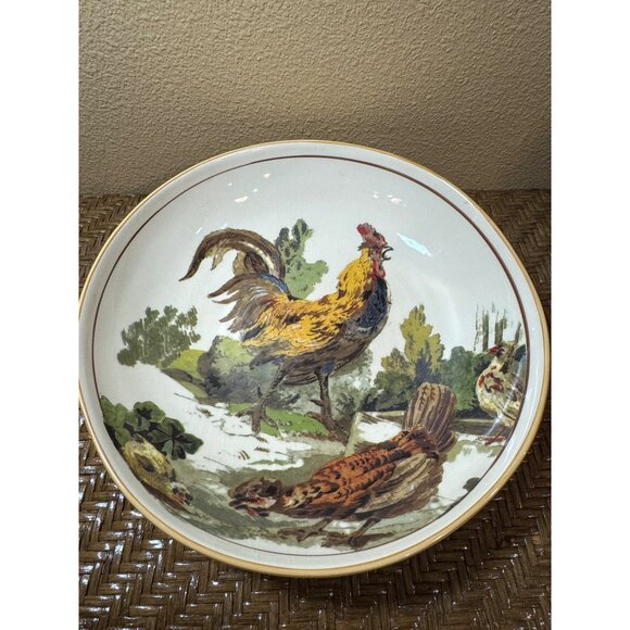 Vintage Retired William Sonama Ceramoc Rooster Pasta Bowl Made In Italy - Picture 2 of 10